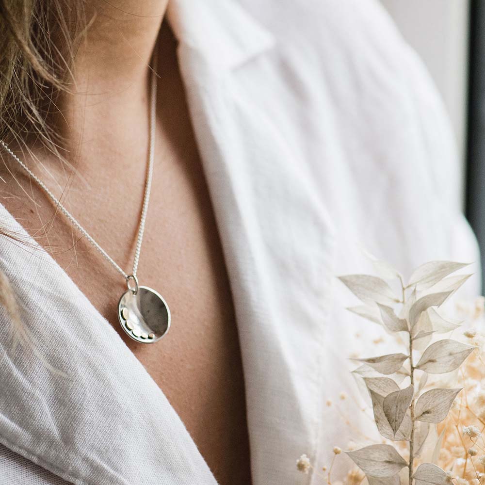 Siobhan Gold Disc Pendant image 3