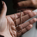 Briony Hammered Circle Pendant image 9