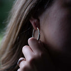 Megan Fringe Hoop Earrings image 1